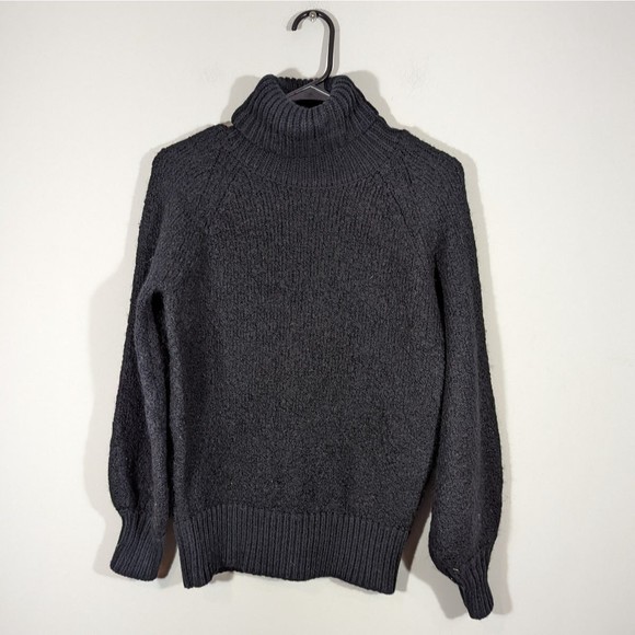 Who What Wear Women Size S Black Chunky Turtleneck Wool Blend Sweater - Picture 1 of 6